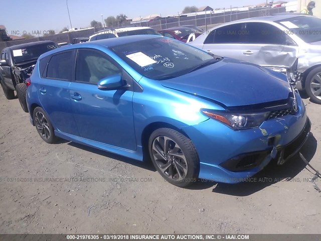 JTNKARJE7HJ530956 - 2017 TOYOTA COROLLA IM BLUE photo 1