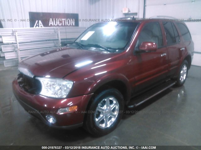 5GADT13S572139455 - 2007 BUICK RAINIER CXL RED photo 2