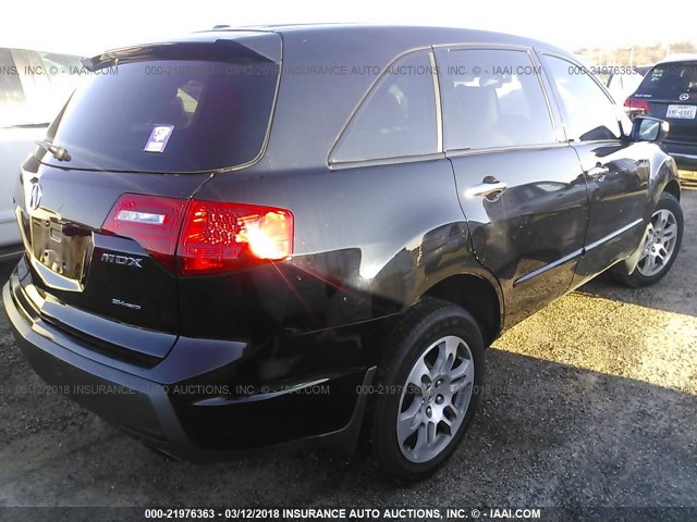 2HNYD28307H530566 - 2007 ACURA MDX TECHNOLOGY BLACK photo 4