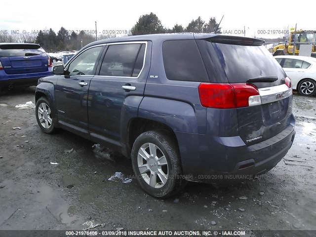 2GKALMEK5D6171261 - 2013 GMC TERRAIN SLE Dark Blue photo 3