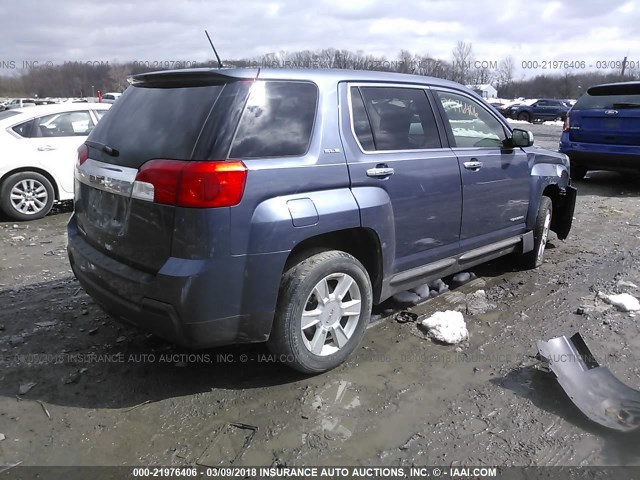 2GKALMEK5D6171261 - 2013 GMC TERRAIN SLE Dark Blue photo 4