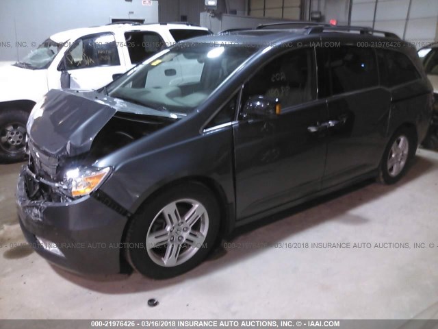 5FNRL5H98CB020453 - 2012 HONDA ODYSSEY TOURING/TOURING ELITE GRAY photo 2