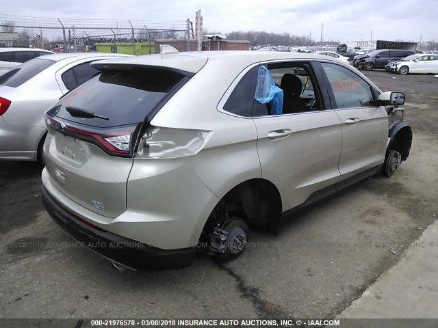 2FMPK4J94HBC53731 - 2017 FORD EDGE SEL GOLD photo 4