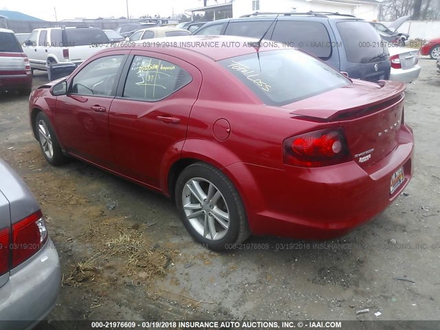 1B3BD1FG2BN510879 - 2011 DODGE AVENGER MAINSTREET RED photo 3