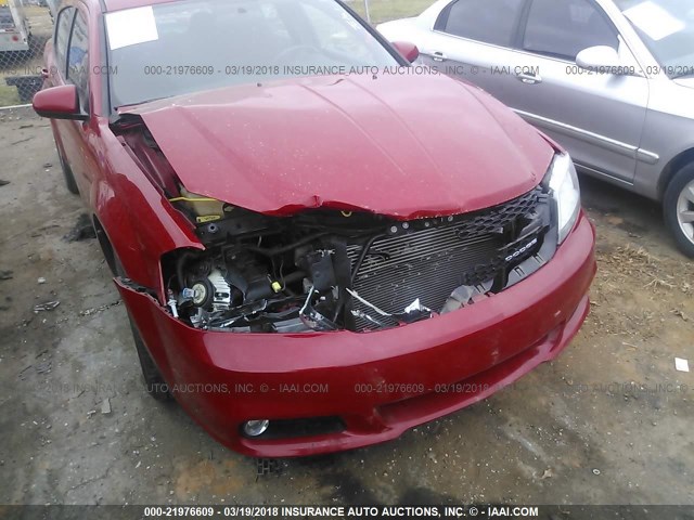 1B3BD1FG2BN510879 - 2011 DODGE AVENGER MAINSTREET RED photo 6