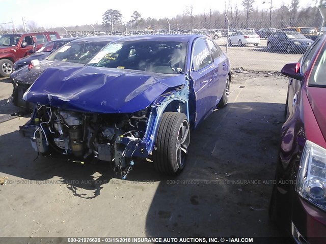 1HGCV1F35JA074582 - 2018 HONDA ACCORD SPORT BLUE photo 2