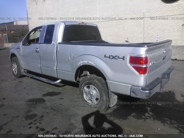 1FTRX14899FA07001 - 2009 FORD F150 SUPER CAB SILVER photo 3