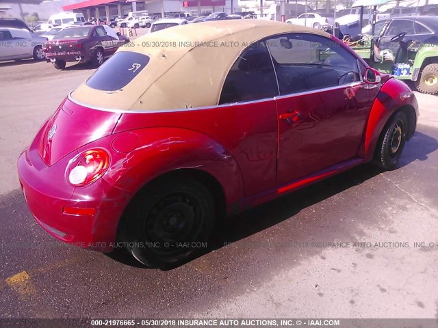 3VWPF31Y06M319694 - 2006 VOLKSWAGEN NEW BEETLE CONVERTIBLE RED photo 4