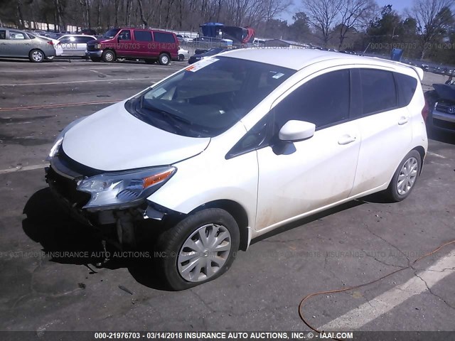 3N1CE2CP9FL356643 - 2015 NISSAN VERSA NOTE S/S PLUS/SV/SL/SR WHITE photo 2