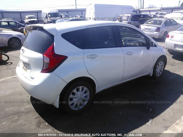 3N1CE2CP9FL356643 - 2015 NISSAN VERSA NOTE S/S PLUS/SV/SL/SR WHITE photo 4