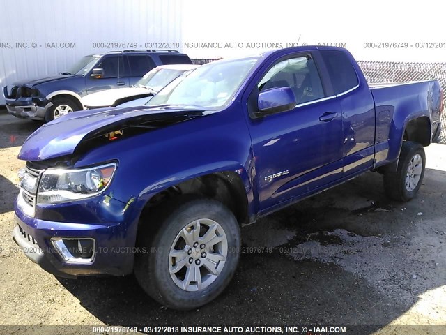 1GCHSCEA4G1392971 - 2016 CHEVROLET COLORADO LT BLUE photo 2