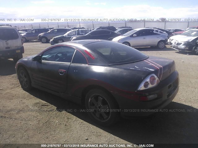 4A3AC84L6YE032476 - 2000 MITSUBISHI ECLIPSE GT BLACK photo 3