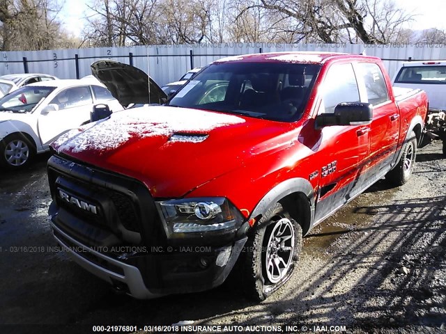 1C6RR7YT9GS200675 - 2016 RAM 1500 REBEL წითელი ფოტო 2