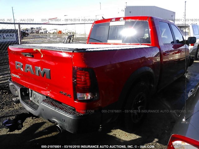 1C6RR7YT9GS200675 - 2016 RAM 1500 REBEL წითელი ფოტო 4