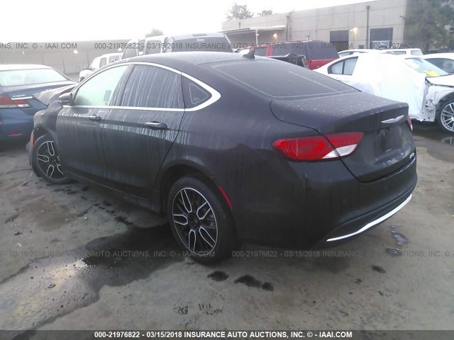 1C3CCCCB2FN558306 - 2015 CHRYSLER 200 C BLACK photo 3