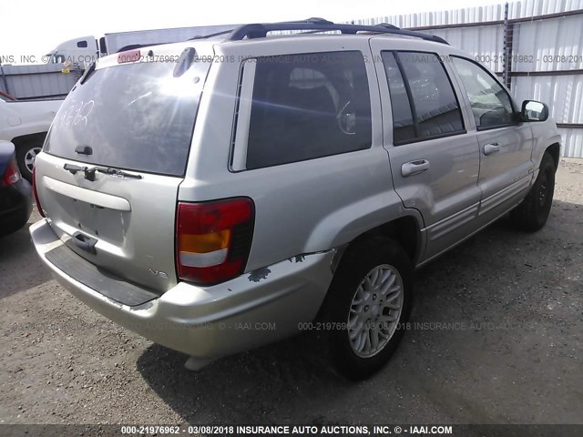 1J4GW58N14C156945 - 2004 JEEP GRAND CHEROKEE LIMITED SILVER photo 4