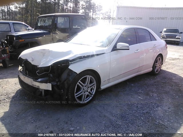 WDDHF8HB4AA211452 - 2010 MERCEDES-BENZ E 350 4MATIC WHITE photo 2