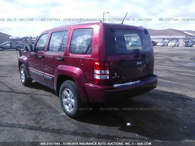 1C4PJMAK8CW152032 - 2012 JEEP LIBERTY SPORT 红色 照片 3