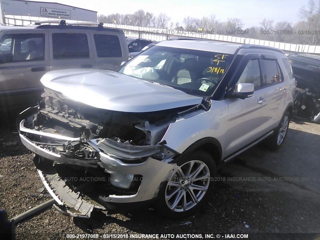 1FM5K7F8XGGC50056 - 2016 FORD EXPLORER LIMITED SILVER photo 2