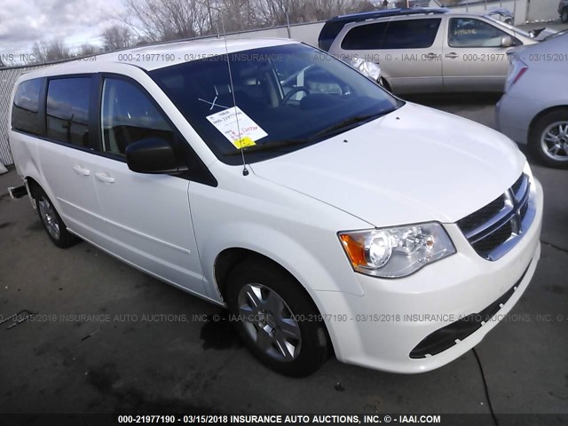 2C4RDGBG0CR323621 - 2012 DODGE GRAND CARAVAN SE WHITE photo 1