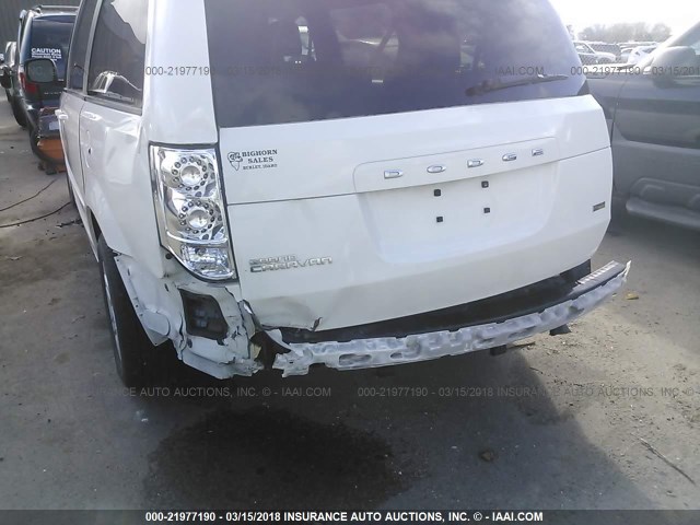 2C4RDGBG0CR323621 - 2012 DODGE GRAND CARAVAN SE WHITE photo 6