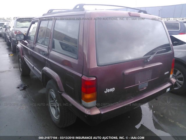 1J4FT58S0YL182906 - 2000 JEEP CHEROKEE CLASSIC RED photo 3