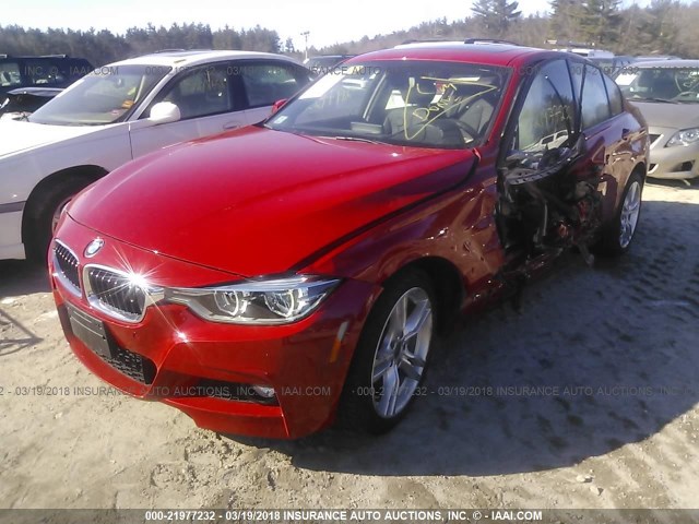 WBA8D9G33HNU62897 - 2017 BMW 330 XI RED photo 2