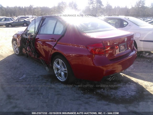 WBA8D9G33HNU62897 - 2017 BMW 330 XI RED photo 3