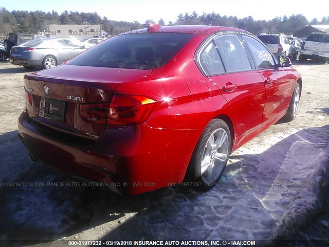 WBA8D9G33HNU62897 - 2017 BMW 330 XI RED photo 4
