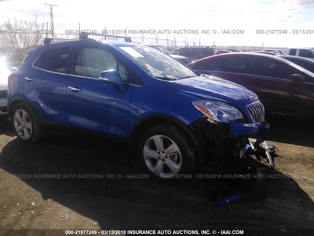 KL4CJBSB2GB681582 - 2016 BUICK ENCORE CONVENIENCE BLUE photo 1