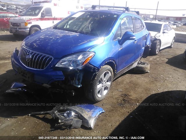 KL4CJBSB2GB681582 - 2016 BUICK ENCORE CONVENIENCE BLUE photo 2