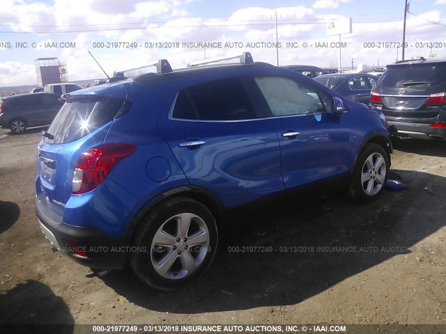 KL4CJBSB2GB681582 - 2016 BUICK ENCORE CONVENIENCE BLUE photo 4