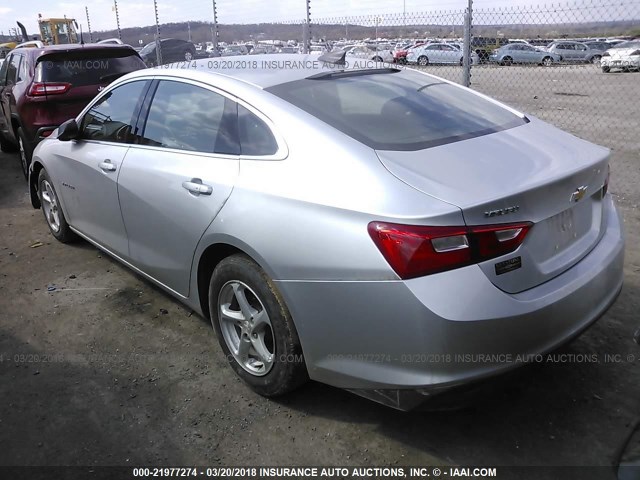 1G1ZB5ST8HF148467 - 2017 CHEVROLET MALIBU LS ვერცხლისფერი ფოტო 3