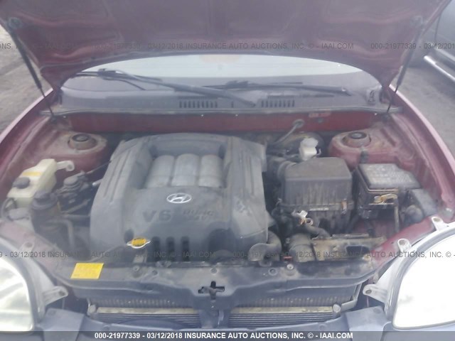 KM8SC73DX3U436788 - 2003 HYUNDAI SANTA FE GLS/LX MAROON photo 10