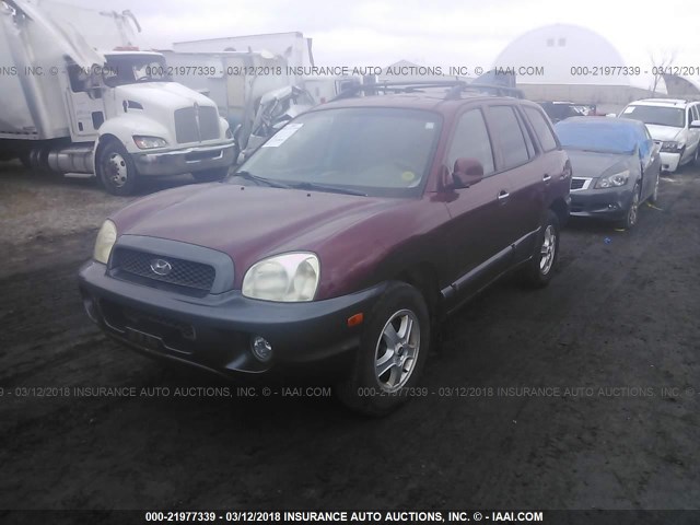 KM8SC73DX3U436788 - 2003 HYUNDAI SANTA FE GLS/LX MAROON photo 2