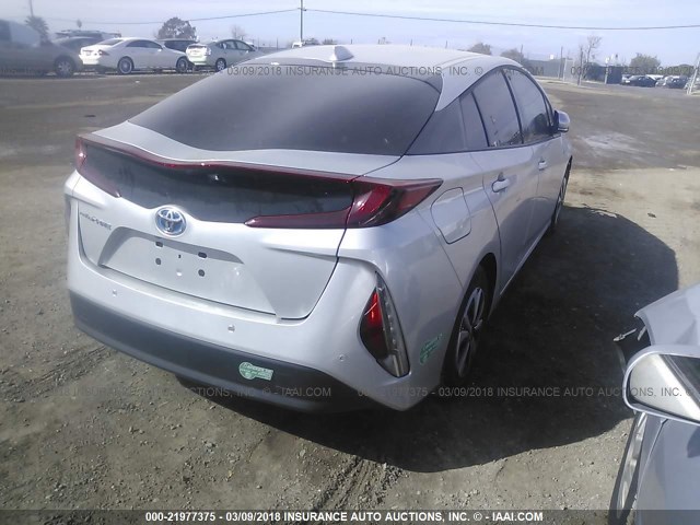 JTDKARFP3H3005069 - 2017 TOYOTA PRIUS PRIME  银色 照片 4