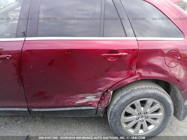 2FMDK39C79BA95741 - 2009 FORD EDGE LIMITED RED photo 6