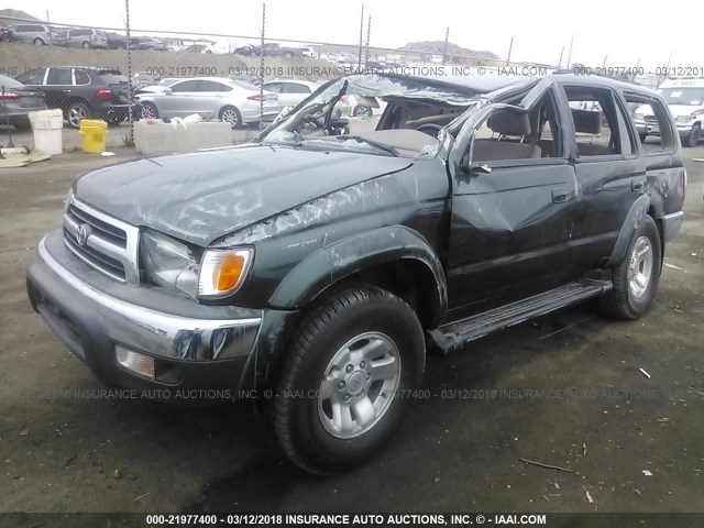 JT3HN86R1Y0320615 - 2000 TOYOTA 4RUNNER SR5 GREEN photo 2