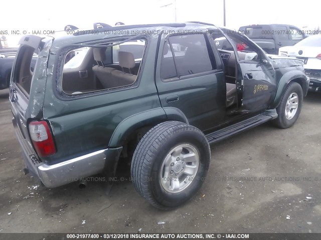 JT3HN86R1Y0320615 - 2000 TOYOTA 4RUNNER SR5 GREEN photo 4