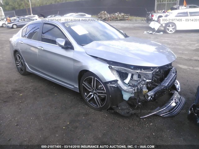 1HGCR2F50HA210011 - 2017 HONDA ACCORD SPORT ვერცხლისფერი ფოტო 1