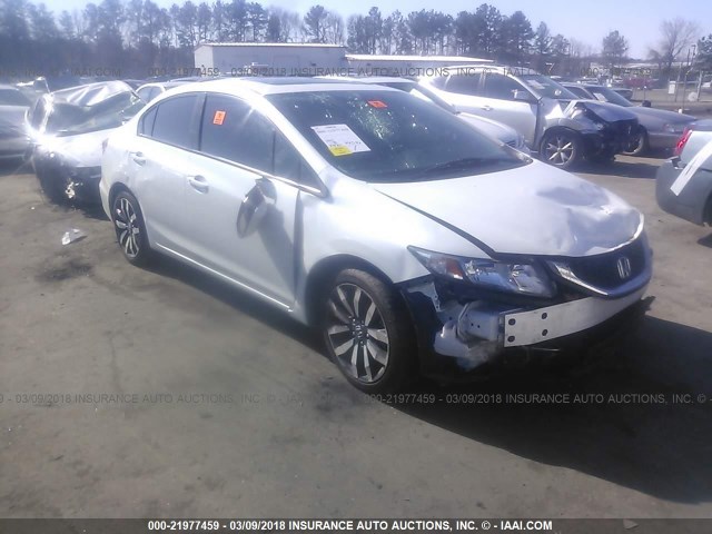 19XFB2F9XFE266471 - 2015 HONDA CIVIC EXL WHITE photo 1