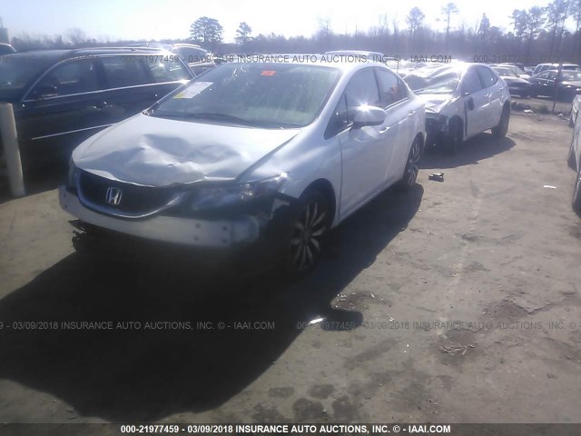 19XFB2F9XFE266471 - 2015 HONDA CIVIC EXL WHITE photo 2