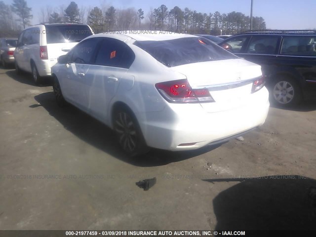 19XFB2F9XFE266471 - 2015 HONDA CIVIC EXL WHITE photo 3