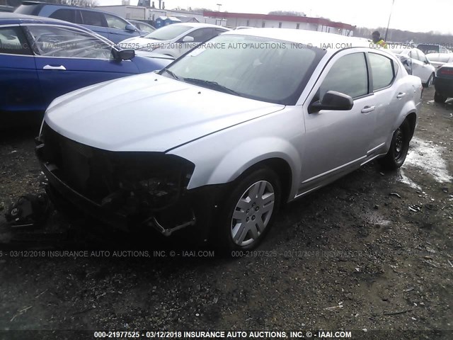 1B3BD4FB2BN586754 - 2011 DODGE AVENGER EXPRESS SILVER photo 2