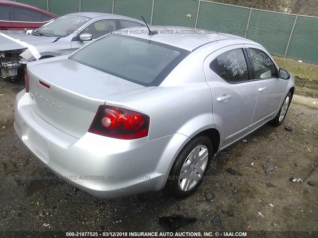1B3BD4FB2BN586754 - 2011 DODGE AVENGER EXPRESS 银色 照片 4