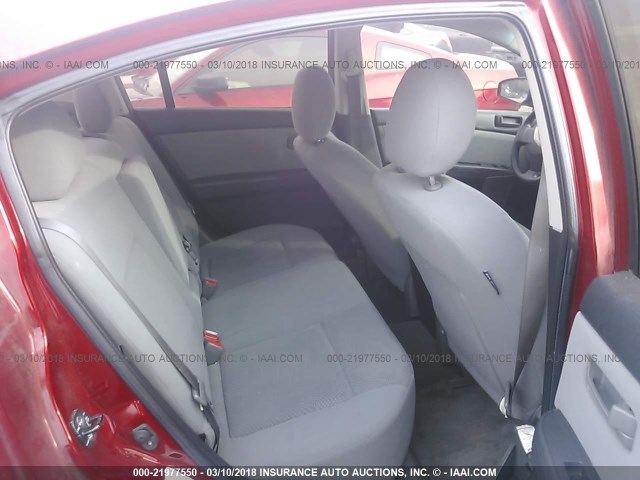 3N1AB6APXAL716330 - 2010 NISSAN SENTRA 2.0/2.0S/SR/2.0SL RED photo 8