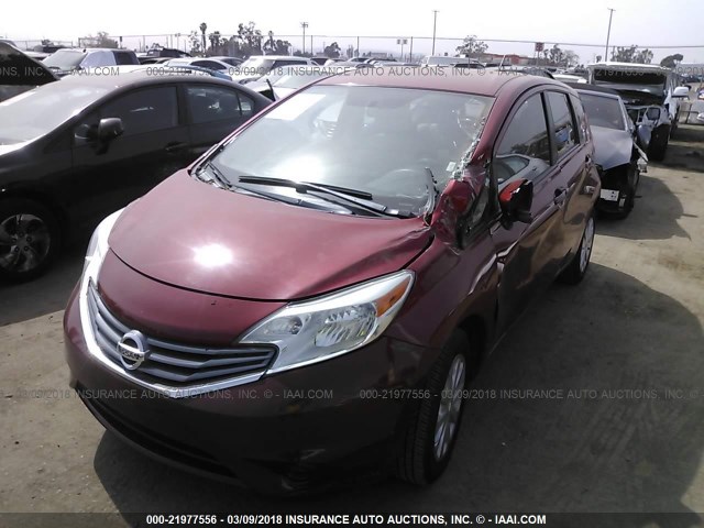 3N1CE2CPXFL361429 - 2015 NISSAN VERSA NOTE S/S PLUS/SV/SL/SR RED photo 2