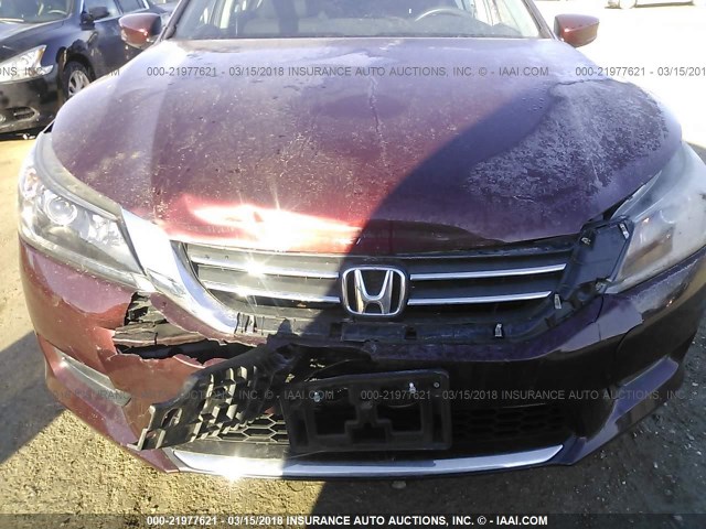 1HGCR2F52DA242114 - 2013 HONDA ACCORD SPORT 勃艮第红 照片 6