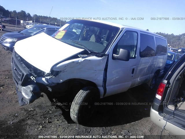 1FBNE31L57DB02760 - 2007 FORD ECONOLINE E350 SUPER DUTY WAGON WHITE photo 2