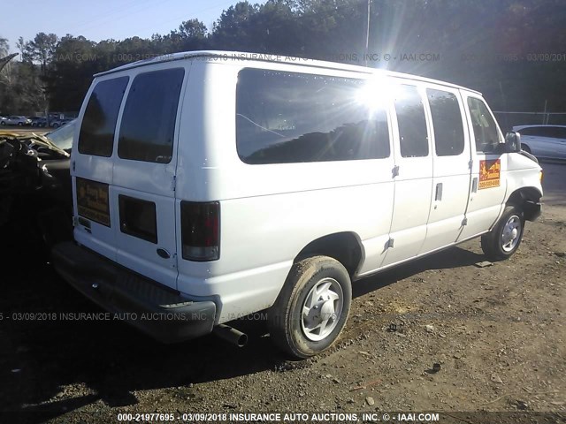 1FBNE31L57DB02760 - 2007 FORD ECONOLINE E350 SUPER DUTY WAGON WHITE photo 4